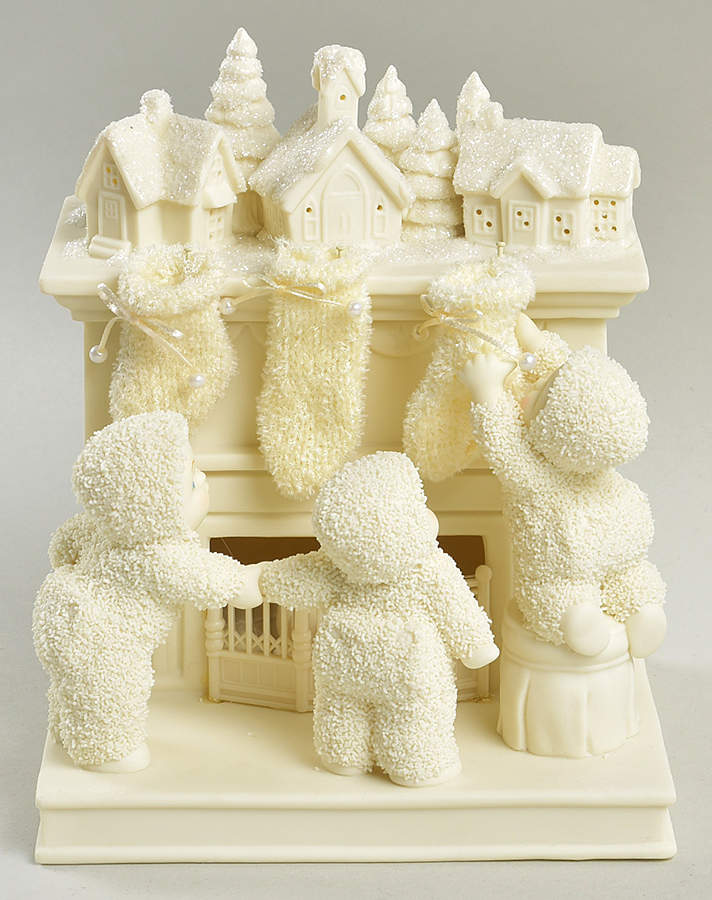 Snowbabies Has Santa Been Here Yet? Lighted - Boxed by Department 56-1