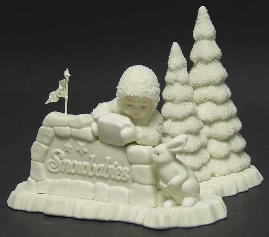 Snowbabies Where Did You Come From?-Snowbabies Sign - Boxed by Department 56-1