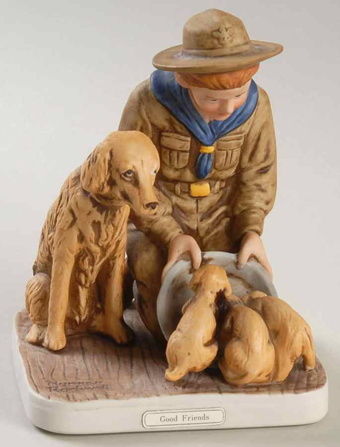 Boy Scouts of America Figurine Good Friends - Boxed by Dave Grossman-1