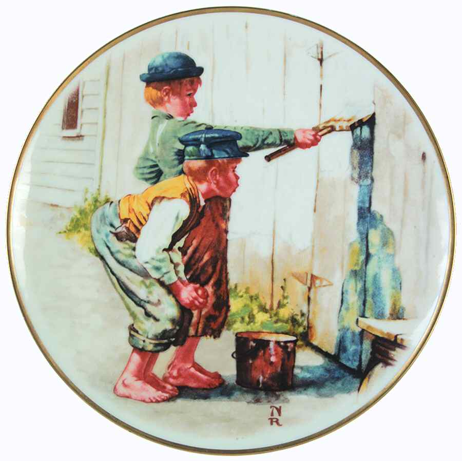 Tom Sawyer Whitewashing Fence - With Box by Dave Grossman-1
