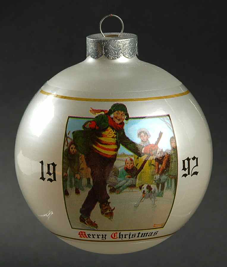 Norman Rockwell-Ball Ornament On The Ice - No Box by Dave Grossman-1