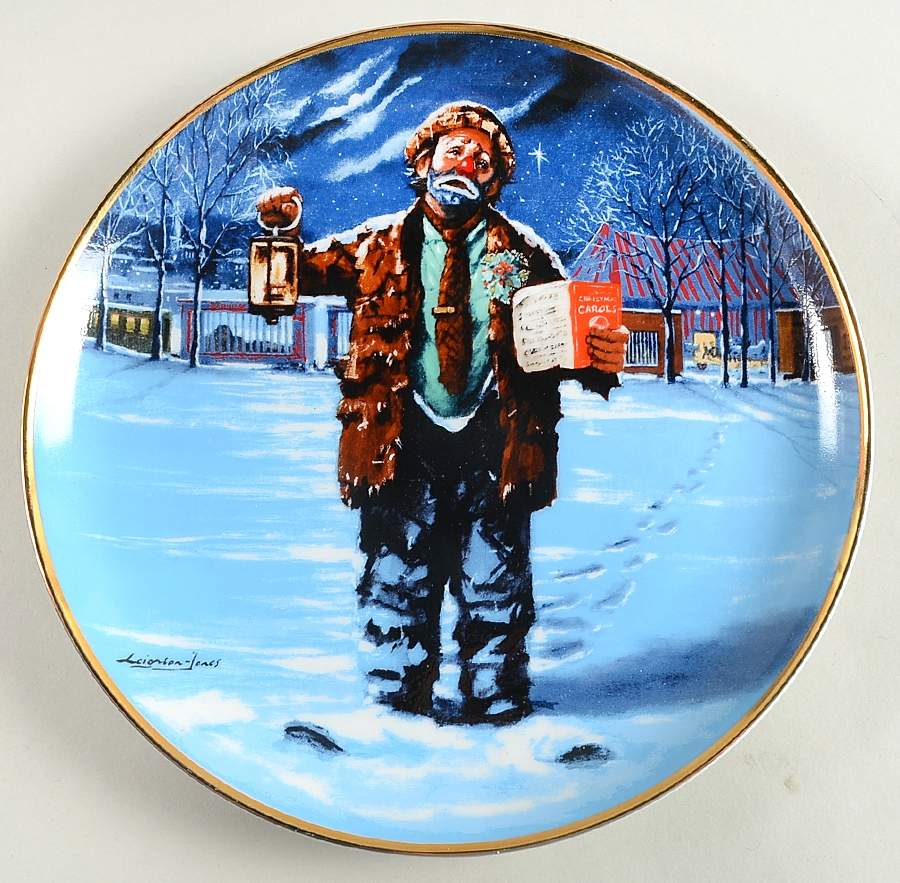 Emmett Kelly Christmas Plate Christmas Carol - No Box by Dave Grossman-1