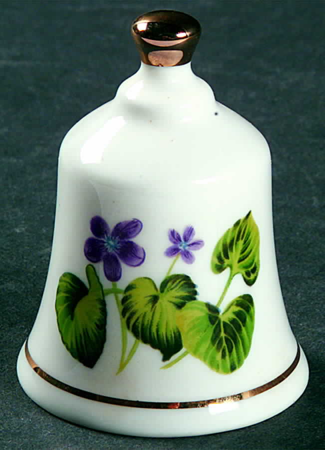 State Flower Bell New Jersey-Purple Violet - New Jersey, No Box by Danbury Mint-1