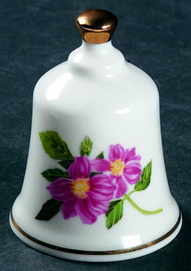 State Flower Bell New York-Rose - New York, No Box by Danbury Mint-1