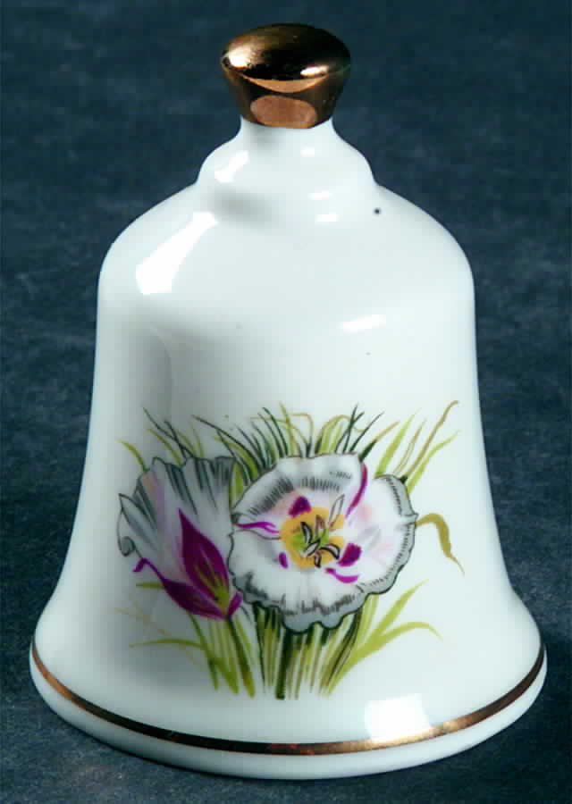State Flower Bell Utah-Sego Lily - Utah, No Box by Danbury Mint-1