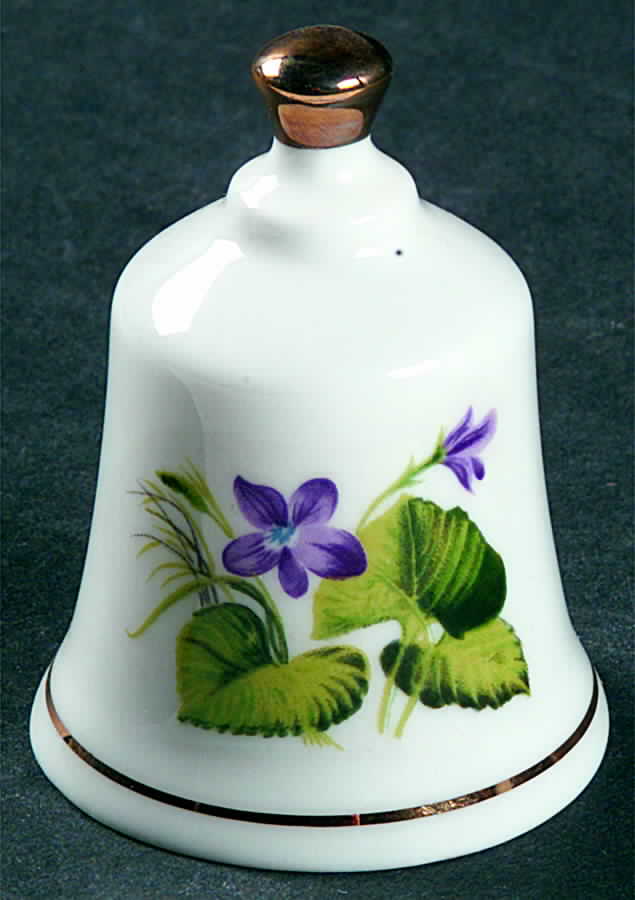 State Flower Bell Wisconsin-Butterfly Violet - Wisconsin, No Box by Danbury Mint-1