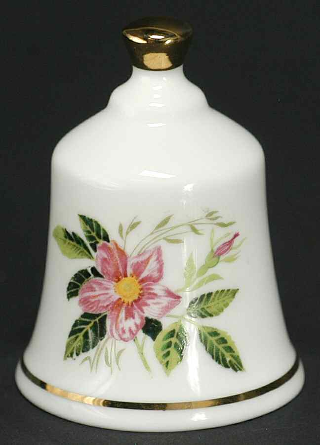 State Flower Bell Iowa-Wild Rose - Iowa, No Box by Danbury Mint-1