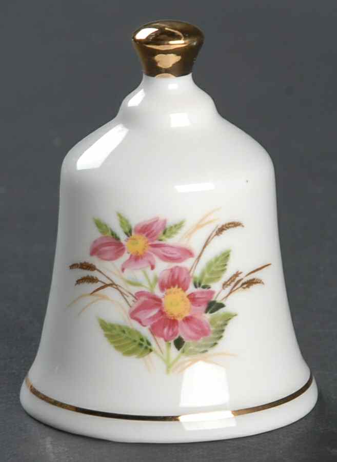 State Flower Bell North Dakota-Prairie Rose - North Dakota, No Box by Danbury Mint-1