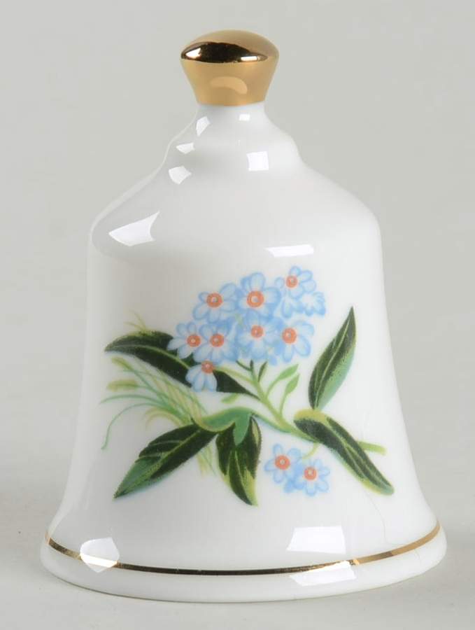 State Flower Bell Alaska-Forget Me Not - Alaska, No Box by Danbury Mint-1
