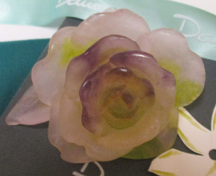 Daum Figurines Rose-Lilac & Green - No Box by Daum-1