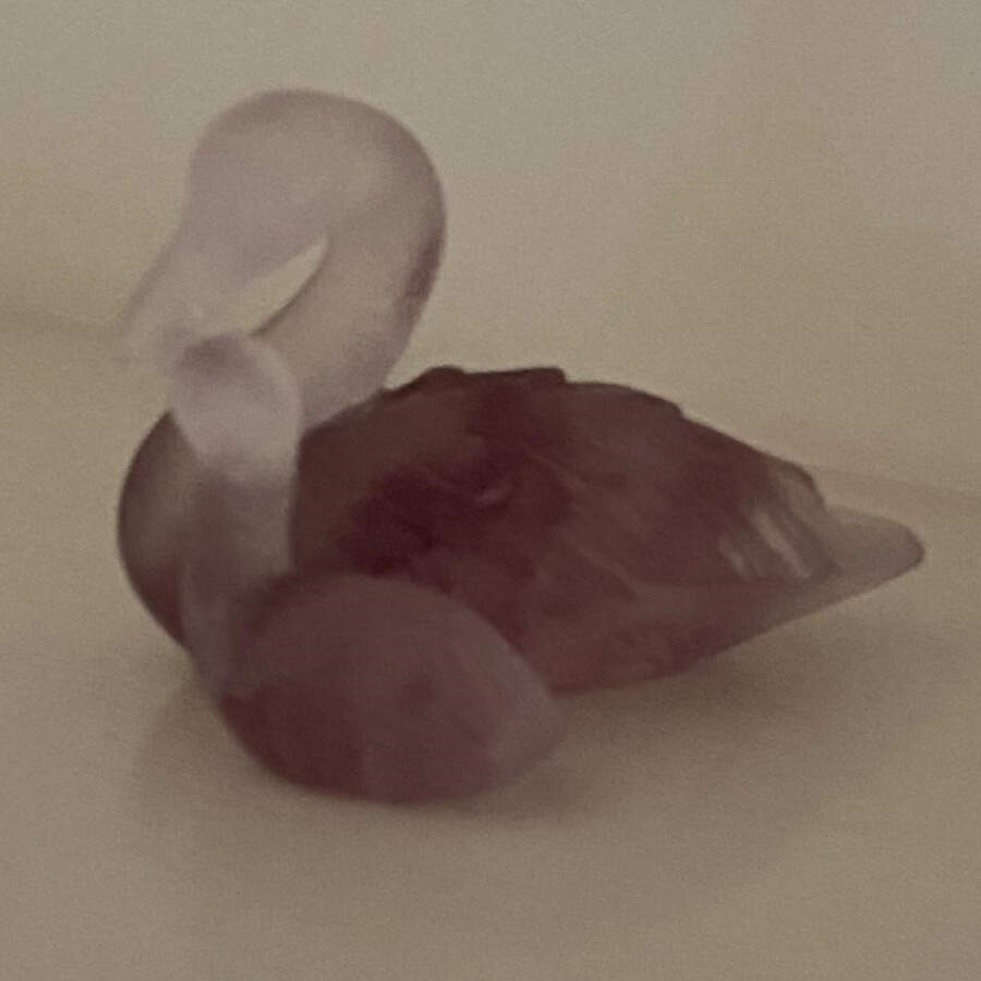 Daum Figurines Swan Pair-Purple - No Box by Daum-1