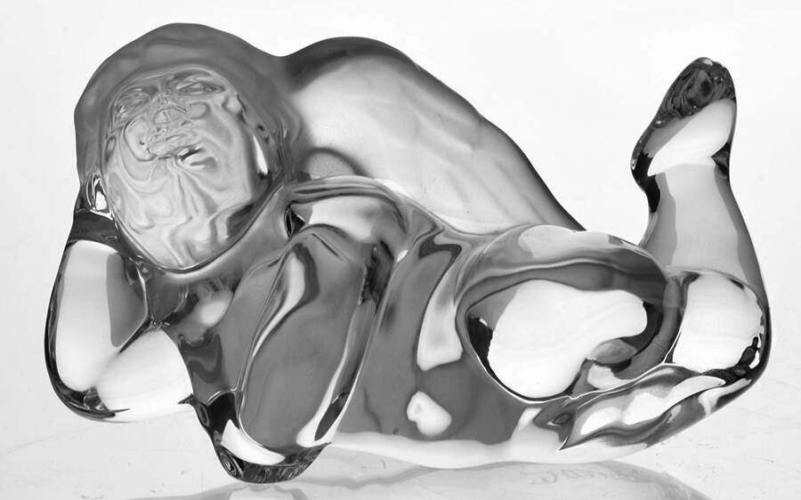 Daum Figurines Cherub Laying - No Box by Daum-1