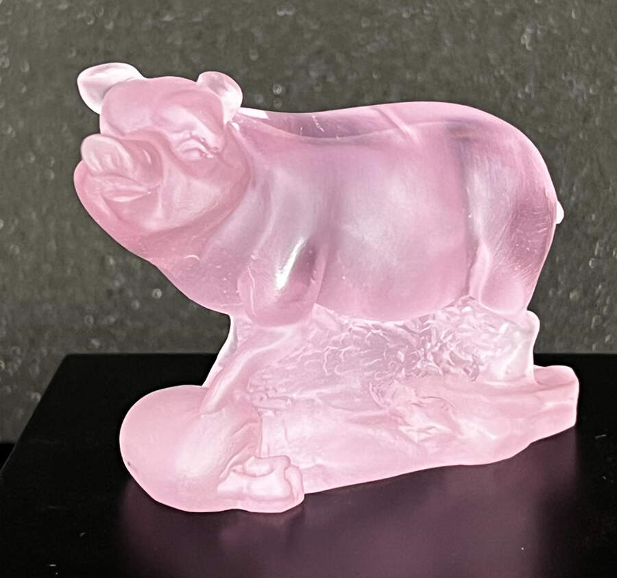 Daum Figurines Pig-Pink - Boxed by Daum-1