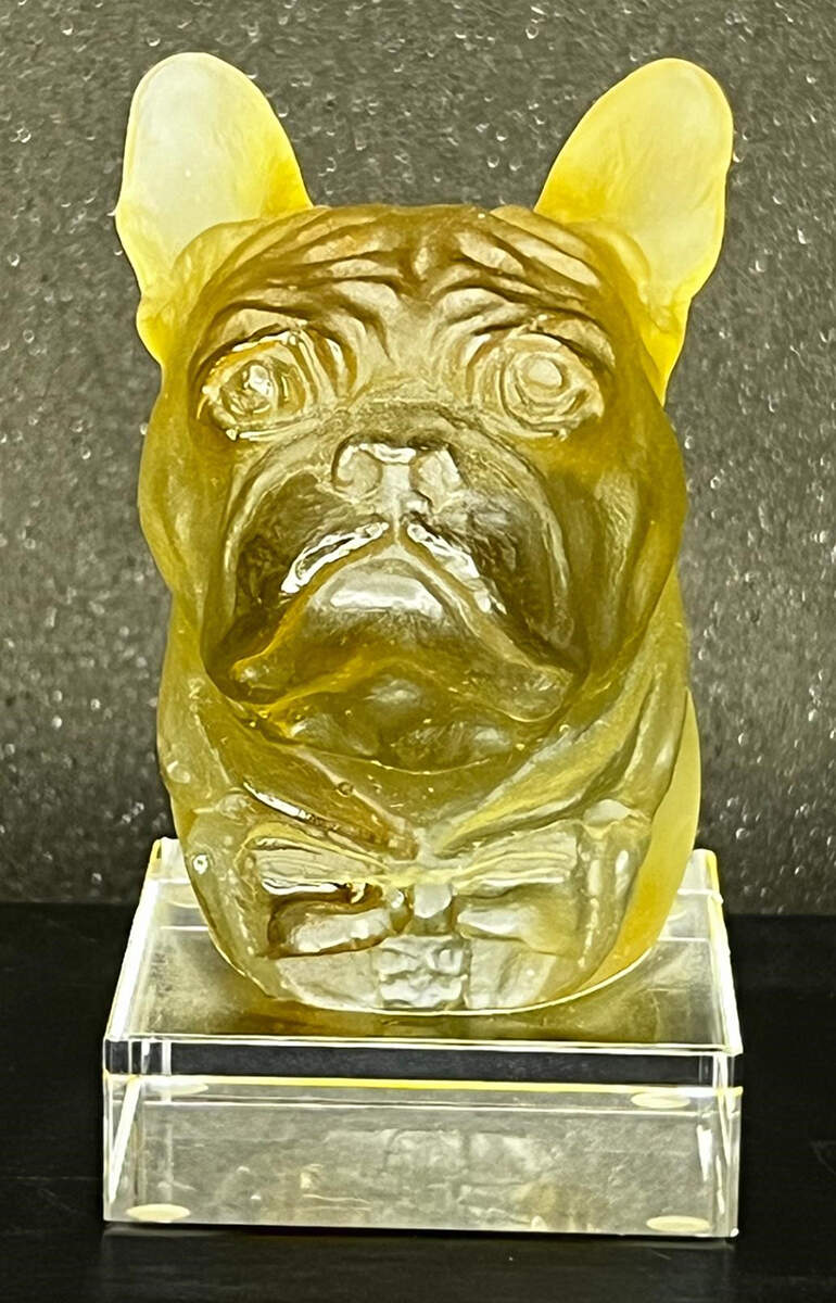 Daum Figurines Bulldog-Amber - With Box by Daum-1