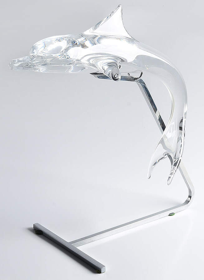 Daum Figurines Dolphin On Stand - No Box by Daum-1