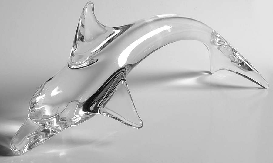 Daum Figurines Dolphin-Leaping-Small - No Box by Daum-1