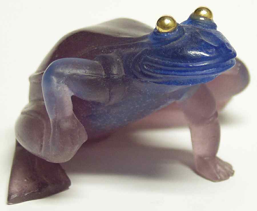 Daum Figurines Dancing Frog-Purple - No Box by Daum-1