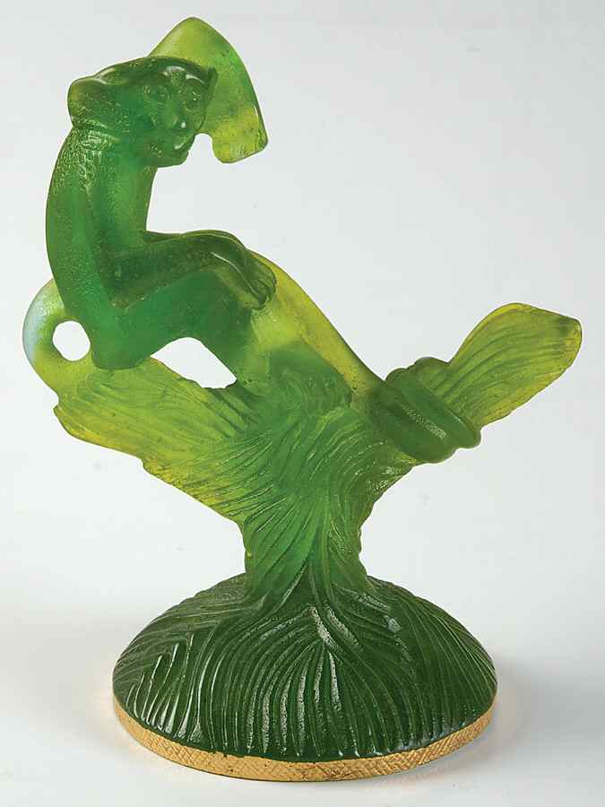Daum Figurines Torque Monkey-Green - No Box by Daum-1