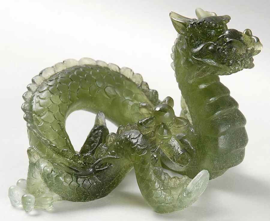 Daum Figurines Chinese Dragon-Green - No Box by Daum-1
