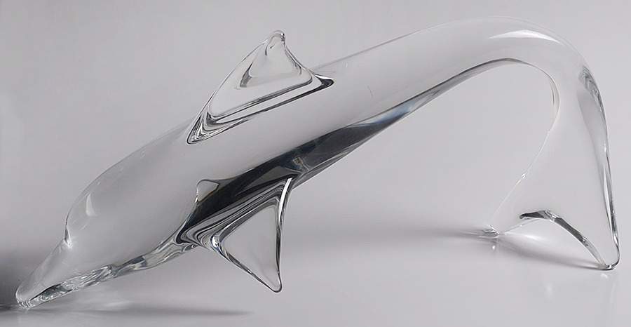Daum Figurines Dolphin Diving- Large - No Box by Daum-1