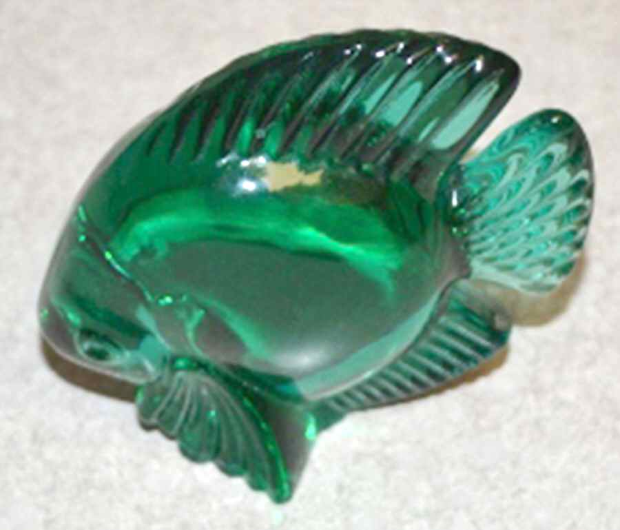 Daum Figurines Fish-Green - Boxed by Daum-1