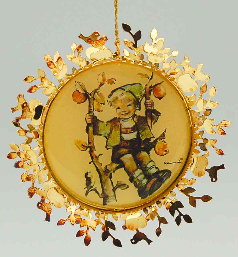 Hummel Gold Apple Tree Boy - No Box by Danbury Mint-1
