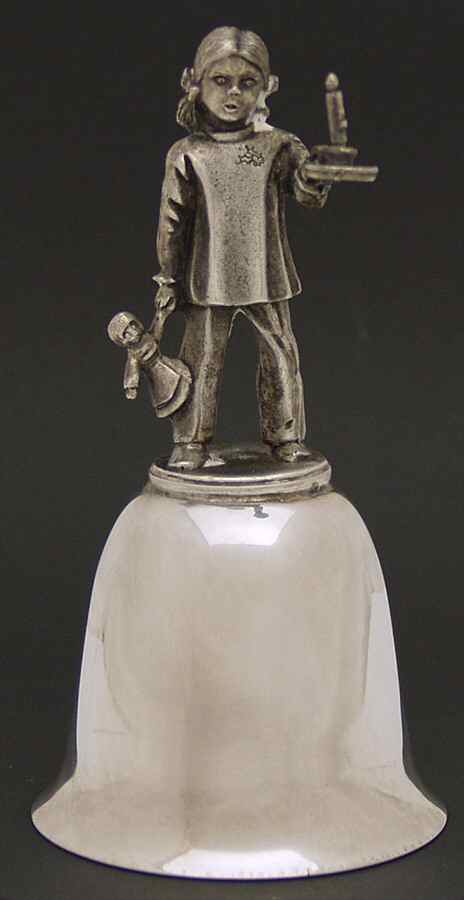 Danbury Mint Christmas Bell Girl With Candle - Boxed by Danbury Mint-1
