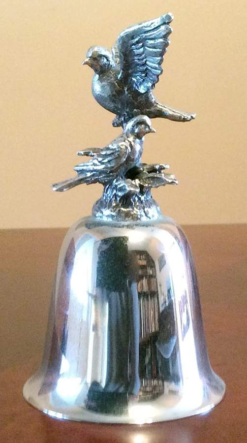 Danbury Mint Christmas Bell Turtle Dove - No Box by Danbury Mint-1