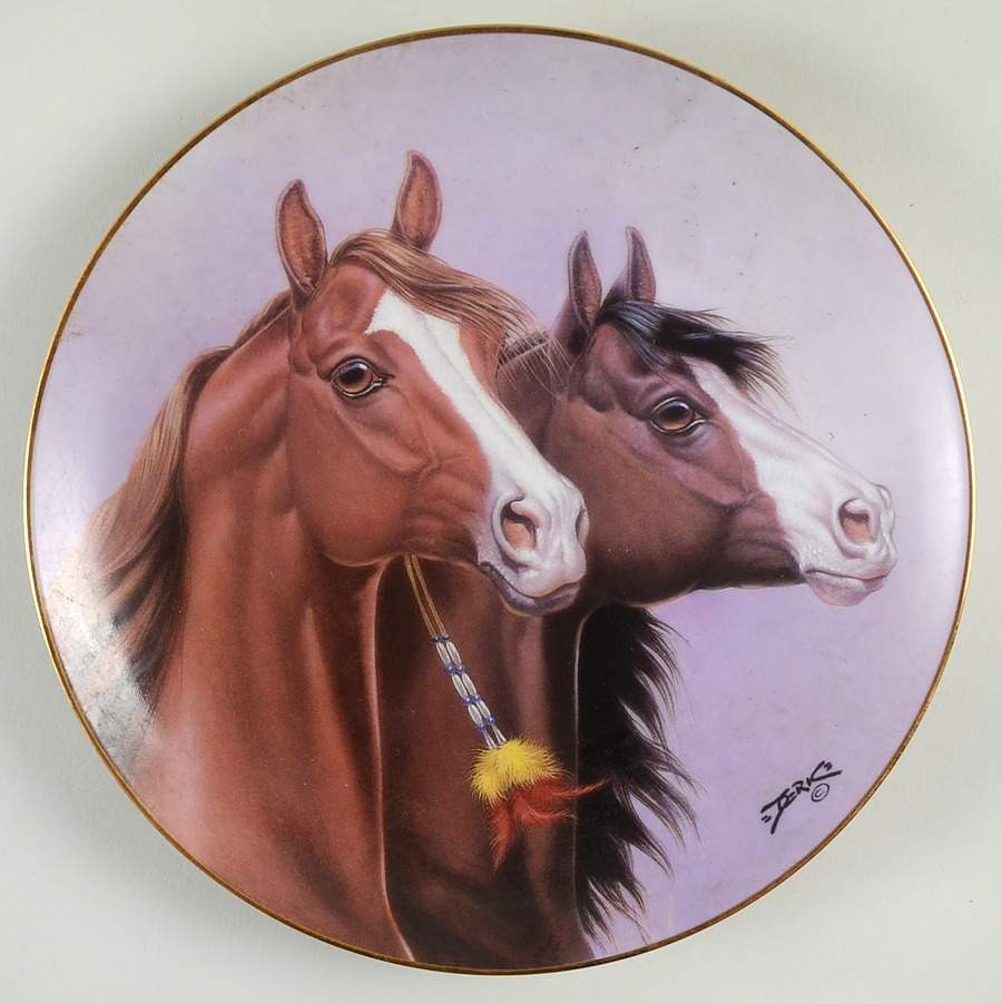 Heritage of Horses Blood Brothers - No Box by Danbury Mint-1