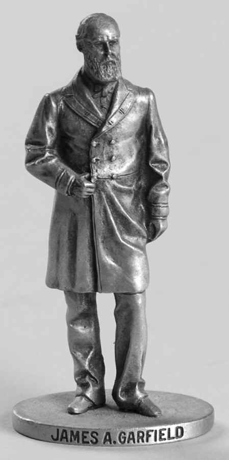 Presidents-Miniature Pewter James A Garfield - No Box by Danbury Mint-1