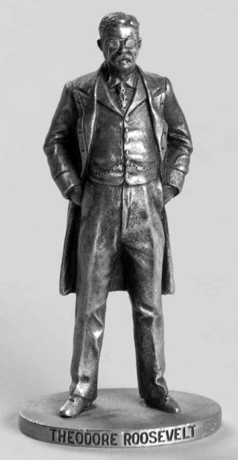 Presidents-Miniature Pewter Theodore Roosevelt - No Box by Danbury Mint-1