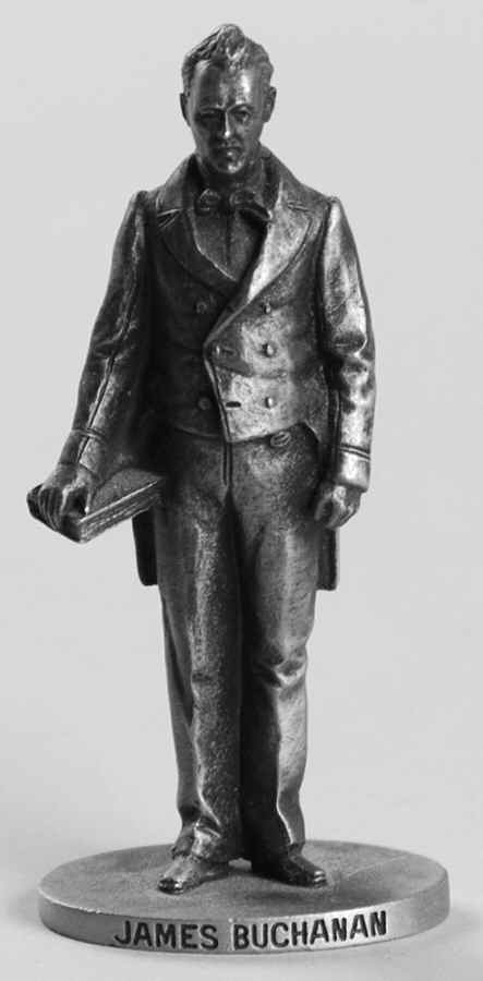 Presidents-Miniature Pewter James Buchanan - No Box by Danbury Mint-1