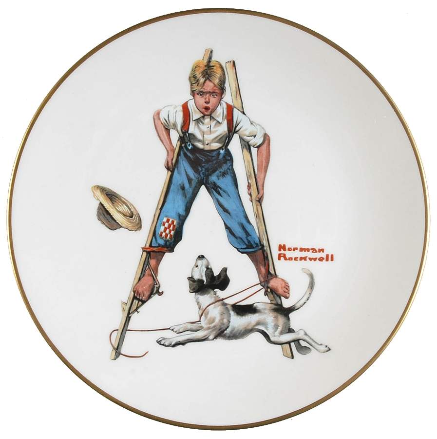 Saturday Evening Post Classics Boy On Stilts - No Box by Danbury Mint-1