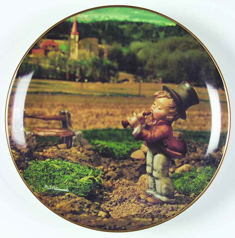 Hummel Calendar Plate November-Song Of Thanksgiving - No Box by Danbury Mint-1