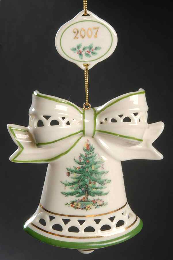 Christmas Tree Annual Ornaments Bell With Bow - With Box Bx2007 by Danbury Mint-1