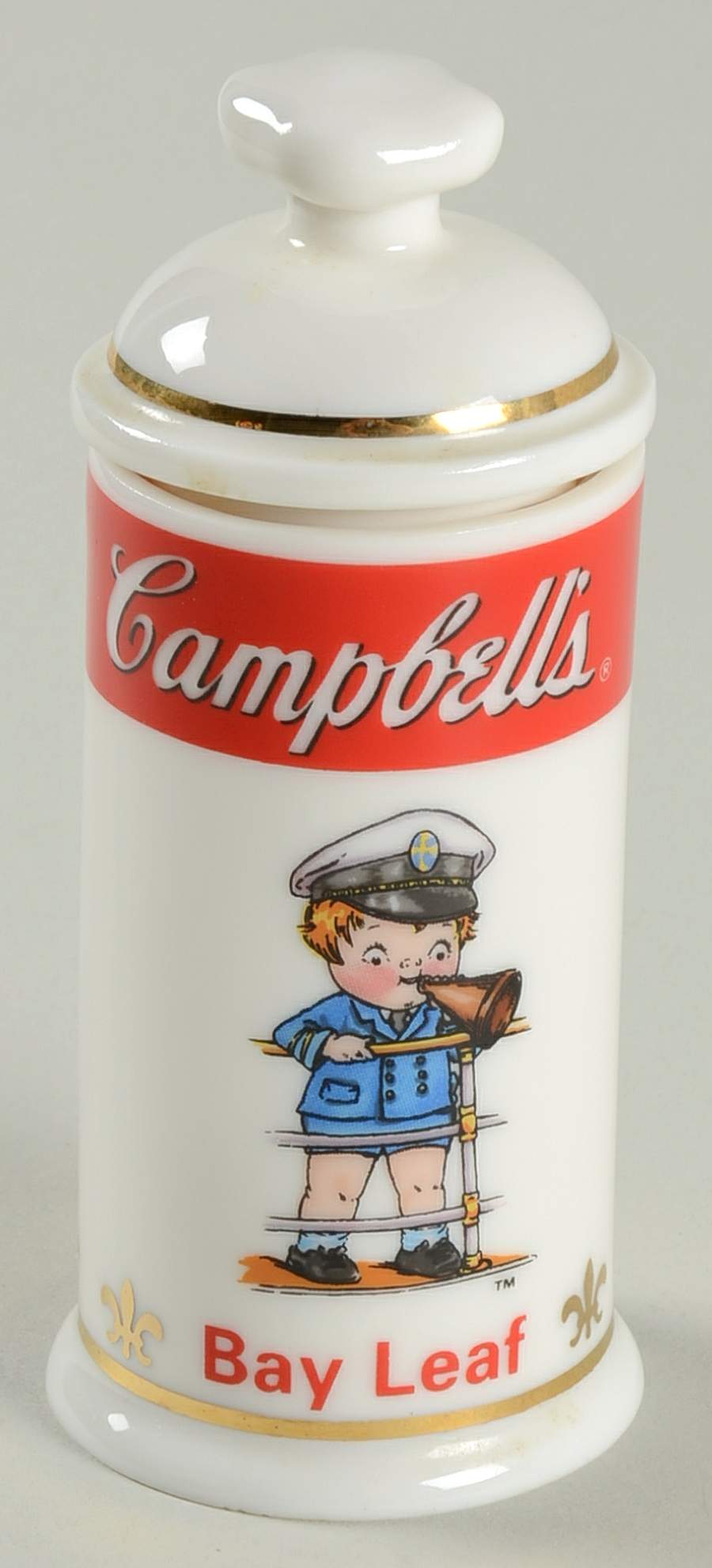 Campbell Soup Kids Spice Jar Bay Leaf - Spice Jar Set-Ind Jar-Motif 18 by Danbury Mint-1