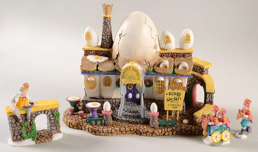 Storybook Village Humpty Dumpty Cafe-Set Of 4 - No Box by Department 56-1