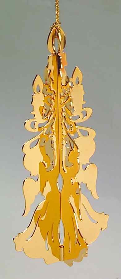 1983 Gold Christmas Ornament Collection Angels - No Box by Danbury Mint-1