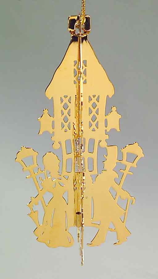 1983 Gold Christmas Ornament Collection Caroling - No Box by Danbury Mint-1