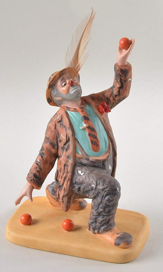 Emmett Kelly Clowns Feather Act - No Box by Dave Grossman-1