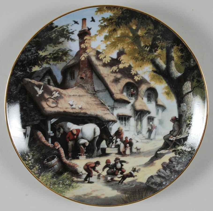 Story of A Country Village The Village Blacksmith - No Box by Danbury Mint-1