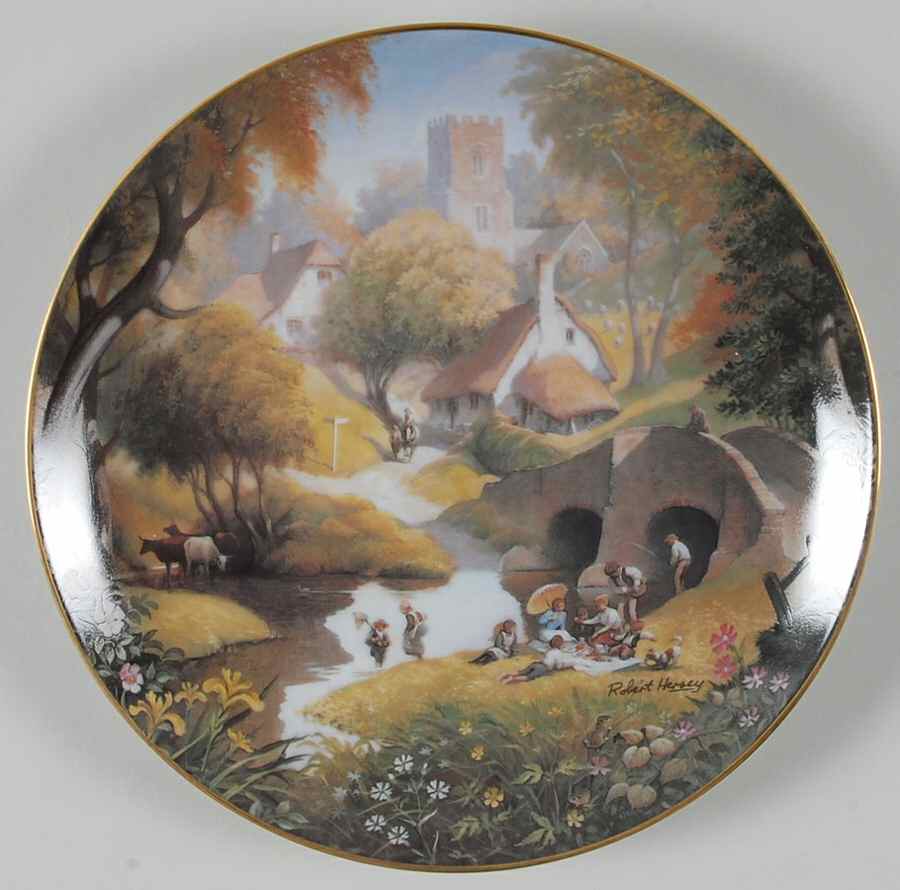 Story of A Country Village The Picnic - No Box by Danbury Mint-1