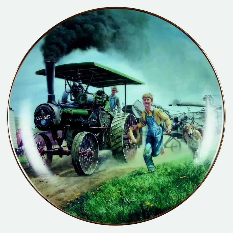 Farmland Memories Threshings Here - No Box by Danbury Mint-1
