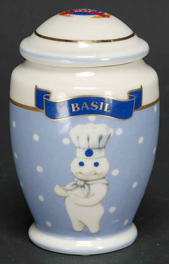 Pillsbury Doughboy-Spice Jar Collection Basil - Spice Jar Set-Ind Jar-Motif 3 by Danbury Mint-1