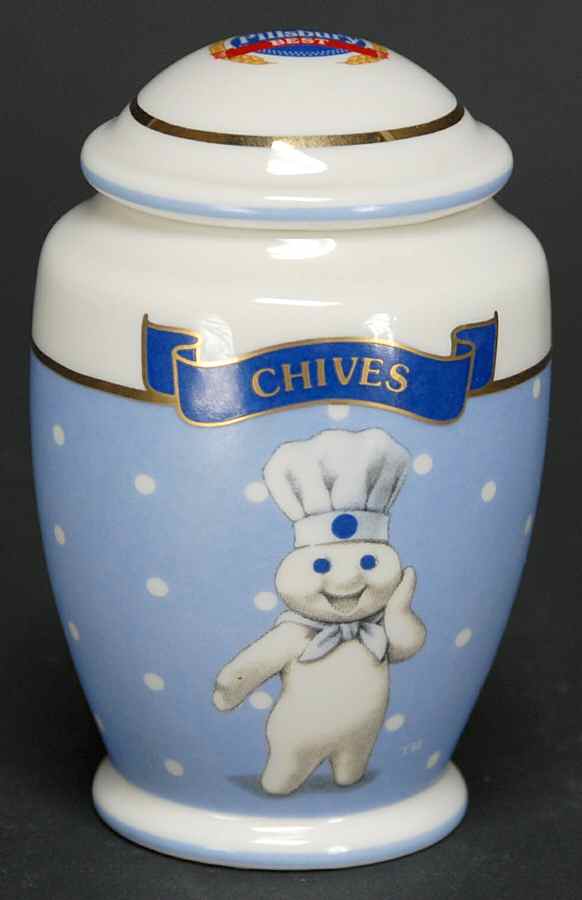Pillsbury Doughboy-Spice Jar Collection Chives - Spice Jar Set-Ind Jar-Motif 5 by Danbury Mint-1