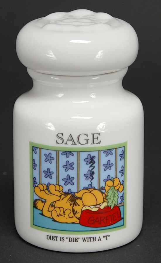 Garfield Spice Jar Collection Sage - Spice Jar Set-Ind Jar-Motif 21 by Danbury Mint-1
