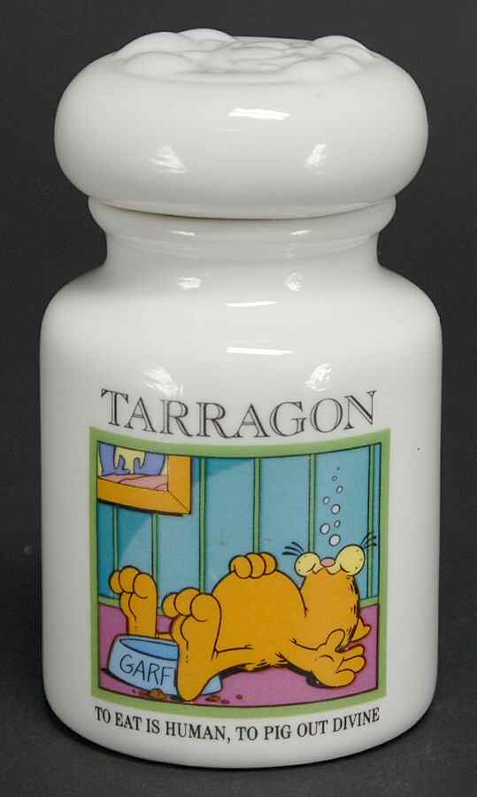 Garfield Spice Jar Collection Tarragon - Spice Jar Set-Ind Jar-Motif 22 by Danbury Mint-1