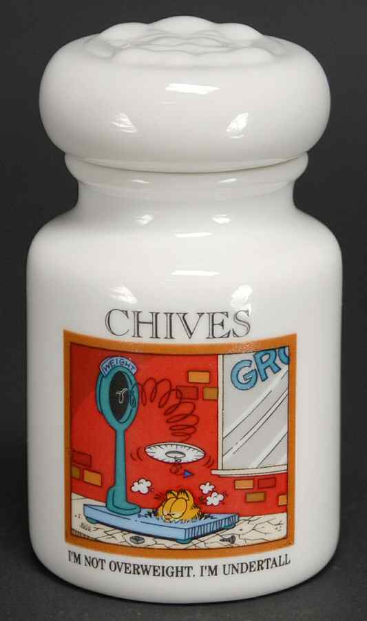 Garfield Spice Jar Collection Chives - Spice Jar Set-Ind Jar-Motif 24 by Danbury Mint-1