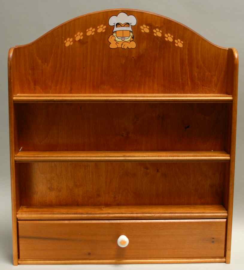Garfield Spice Jar Collection Wooden Display Rack - Spice Rack Wooden by Danbury Mint-1