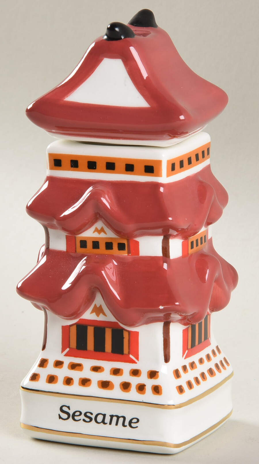 Spices of The World Sesame-Japanese Pagoda - Spice Jar Set-Ind Jar-Motif 22 by Danbury Mint-1